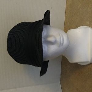 NWOT. Page Lina straw fedora with black band. Handmade in Los Angeles. Unisex
